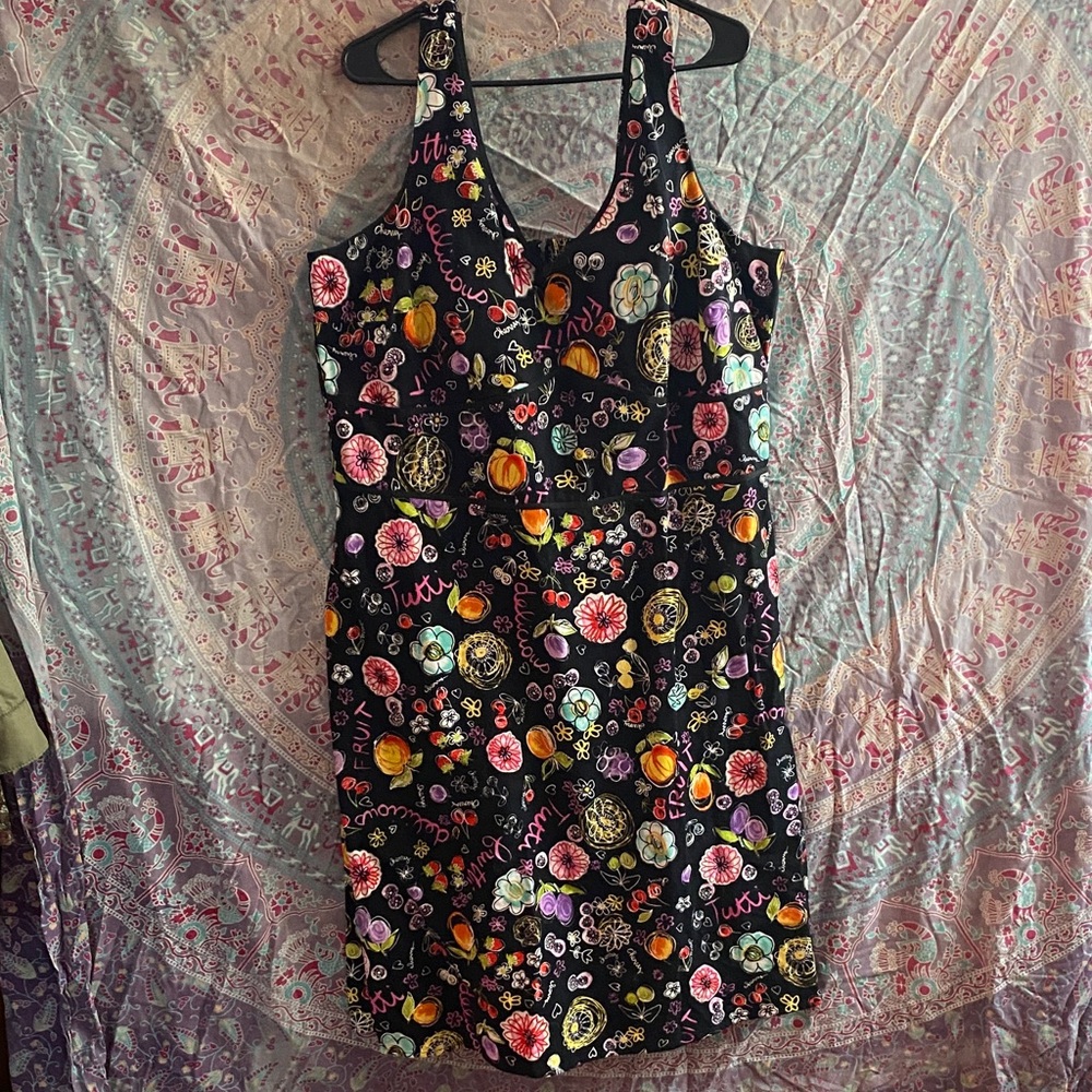 Karin Stevens Black Floral Mini Dress